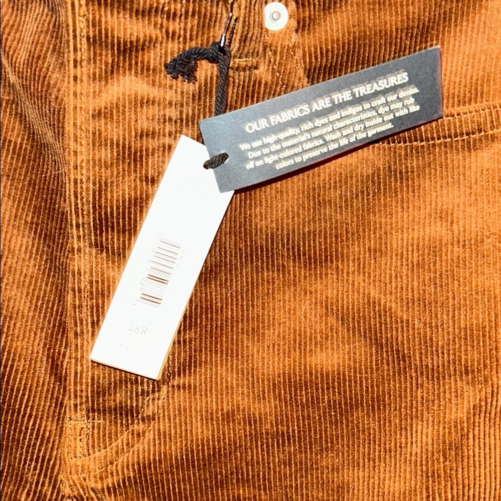 NWT BR Brown Corduroy Pants, size 28 - Picture 4 of 11
